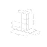 ������� ELICA Galaxy Island WHIX/A/90x45 LED, 900x450 ��, 1200�3/�, 270��, ����./����� PRF0019192B