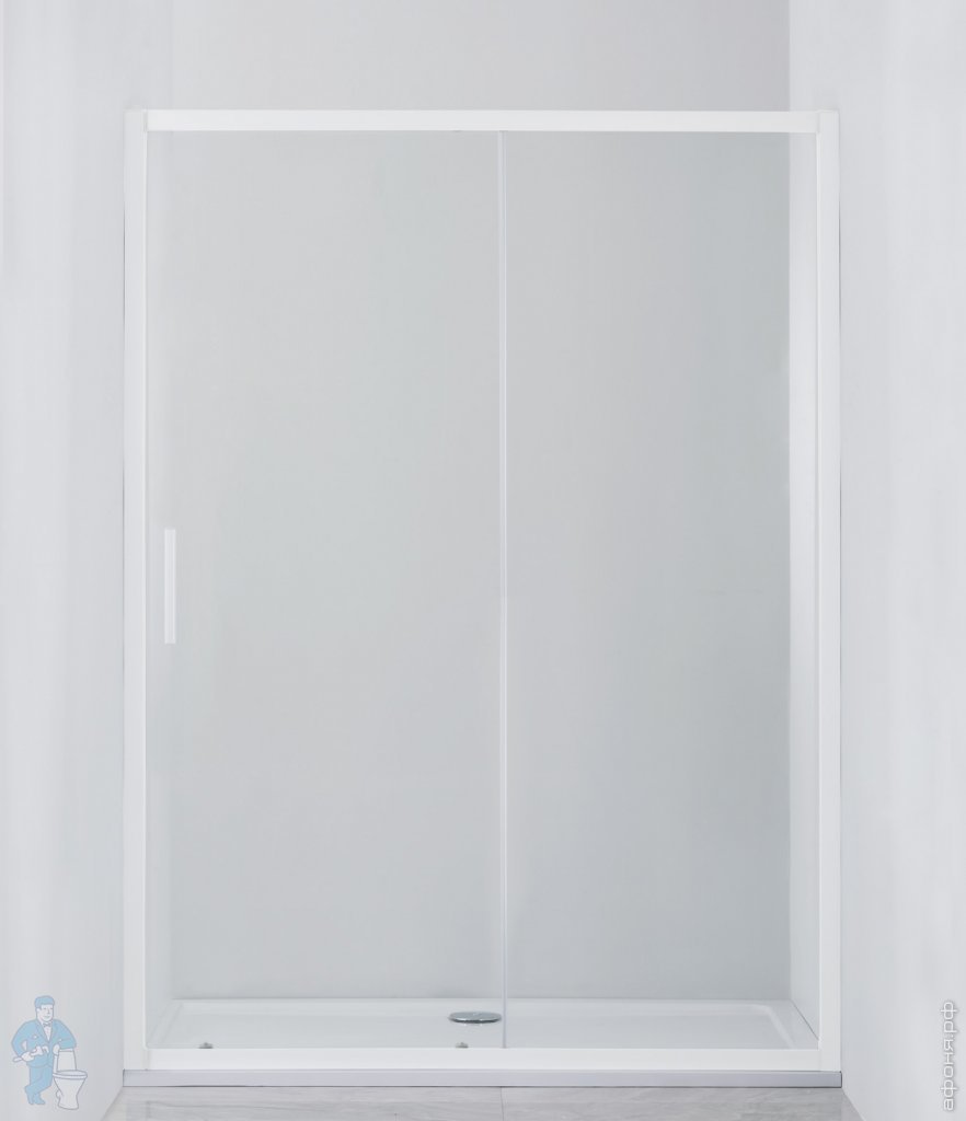 Душевая дверь в нишу CEZARES RELAX (1300х1850) BF-1-130-C-Bi стекло прозрачное, профиль белый | Афоня.рф, цена 13 300 руб.