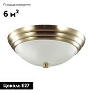Настенно-потолочный светильник Lumion Vintage 5262/2C, золото