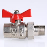 Кран с американкой 1 1/4"ВН VALTEC BASE красная бабочка VT.227.N.07 — изображение 9