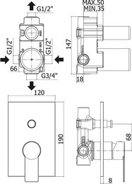 ��������� ��� ����� � ����� Paffoni Tango TA015CR/M 2 ���., �������., � ��.������, ��������., ����