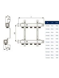 ������������ ������ TECEflex 1"�3/4" 7 ���. � ���.���������.� �����, �����. �������, ����.����� 712545