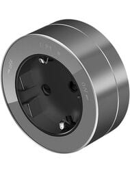 Розетка Systeme Electric MultiTrack 2К+З круглая, 16А/250В, графит, MTK13001G