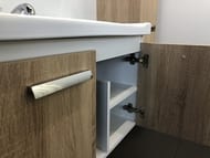 Тумба с раковиной COMFORTY Рига-80 (820х550х470) подвесная, 2 дверцы, цвет: дуб сонома 00004139026