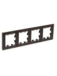 Рамка Systeme Electric ATLASDESIGN NATURE 4 поста, СТЕКЛО МОККО ATN320604