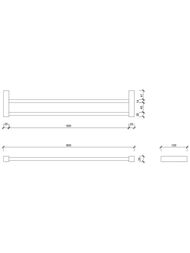 Полотенцедержатель Decor Walther CO HTD60 ширина 600 мм, цвет: хром 0560400