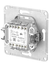 Переключатель Systeme Electric ATLASDESIGN 2-клавиш. сх.6/2 10АХ быстрозаж.клеммы,шампань ATN000565S
