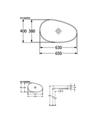 �������� Villeroy & Boch Antao 4A7465RW (650�400�146) ��� ��������� �� ����������, ��� ��������