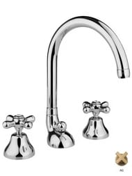 Смеситель для раковины Nicolazzi Nuova Brenta двухзахватный, на 3 отв., Antique Gold Matt 2507AG