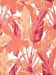 Обои натуральные на флизелине Thibaut Tropics (0,69х8,22) розовые T10130 (рулон)