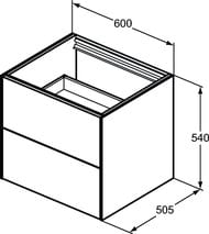 ����� ��� �������� Ideal Standard CONCA (600x505x540) 2 �����, ����� ������� ��� T4355Y3
