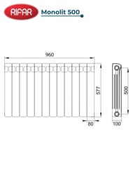 �������� ��������������� RIFAR Monolit 500 (577�960�100) ���. �����, 12 ������, 2292��, �����