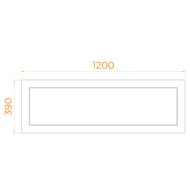 Панель для поддона RGW NA/CL-S (1200х390) фронтальная, ABS-пластик, белая 16230911-12a