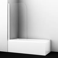 Шторка на ванну WasserKraft Leine 800х1400 35P01-80WHITE распашная, стекло прозрачное/белый