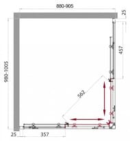 ������� ������ BelBagno Sela (980-1005�880-905) AH-2-100/90-C-Cr, ������ �����/����