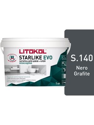 ������� ���������� LITOKOL STARLIKE EVO S.140 NERO GRAFITE, 1 ��: