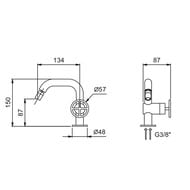 ��������� ��� ���� Fantini Fontane Bianche 47P5P008W �������������, ��� ���. �������, Matt Gun Metal