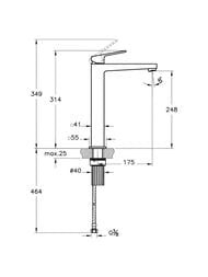 Смеситель для раковины Vitra Minimax Square однозахватный, золото браш. A4372425EXP