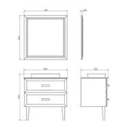 Тумба COMFORTY Империя-80 (800х890х520) напольная,с раковиной,столешницей,белый 00-00014817