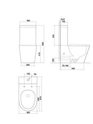 Унитаз-компакт Triton-Pro Corso (365х610х850) безободковый, с сиденьем м/лифт CO-3906 (CO-3906_2+CO-3906_1)