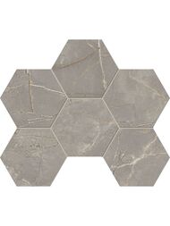 Мозаика Estima Bernini Hexagon Grey BR03 (250х285) серый, полиров. (шт.)