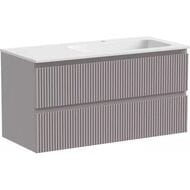 Тумба под раковину SANCOS Snob R (995x445x500) подвесная, правая, два ящика, Doha Soft SNR100RS
