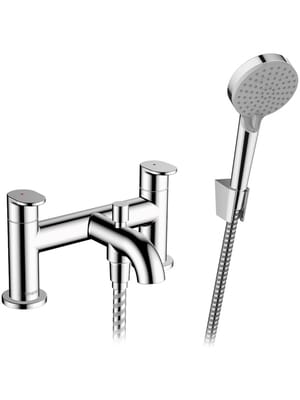 Смеситель на борт ванны Hansgrohe Vernis Blend 71461000 на 2 отверстия, двухзахватный, руч.душ, хром