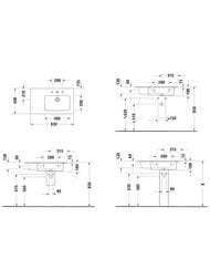 ���������� ������������� Duravit Me by Starck (830�490�180) ������, 1 ���. ��� ����. 2346830000