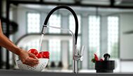 Смеситель для кухни TEKA FO 997 BLACK-CHROME однозахв,гибкий,поворотн.излив,черный/хром 62997020FN — изображение 2