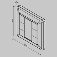6-ти кнопочная настенная панель Maytoni Lighting control 721045 DALI, 0,2Вт, черный