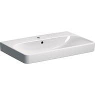 Geberit Smyle Square Тумба с раковиной 75 см, белый глянец + Зеркальный шкаф, подсветка 529.353.00.7