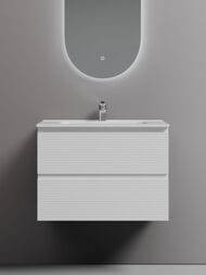 Тумба под раковину SANCOS Folk (690х450х500) подвесная, 2 ящика, Bianco FL70W
