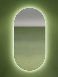 Зеркало SANCOS Oval (450х900) с LED подсветкой, сенсорный выключатель, пластиковый короб  OV45C