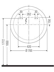 ������� Duravit Happy D.2 Plus 700�700�47 � ����������, ������, ���� ������� HP7480G0000