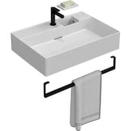 Раковина KERAMA MARAZZI TECNOLOGICA Logica мебельная/подвесная 700х480х145 с 1 отверстием, белая гл. LO.wb.70.1