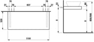 ���������� Laufen CASE 4.0514.0.075.548.1 (1190�520�80) ��� ���������, � ��������, ����: ������.���