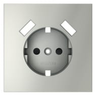 Накладка для розетки с/з и защитными шторками, с USB A+A Voltum S70 VLS000905, серебро