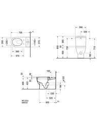 ������-������� DURAVIT STARCK 3 370�705�800 ������������� ������, ������ ������ 2141090000+0920100