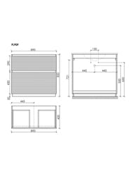 Тумба под раковину Sancos Folk Floor FL90FCP 890х445х850 напольная, с 2-мя ящиками, цвет: Капучино — миниатюра 6
