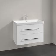 Тумба под раковину Villeroy & Boch Avento (780х452х510) 2 ящика, белое стекло A89100B4