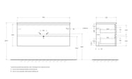 Тумба под раковину BelBagno ALBANO (1200х450х500) подвесная, Rovere Rustico ALBANO-1200-2C-SO-RR
