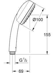 ������ ��� Grohe Tempesta Cosmopolitan 26082002  ����, 100 ��, 1 ������, ����