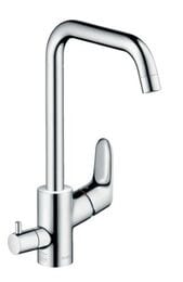 Смеситель Hansgrohe Focus M41 для кухни 260 мм поворотный излив, запорный вентиль хром 31823000