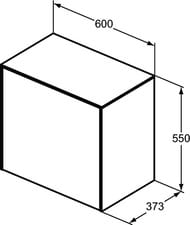 Тумба под раковину Ideal Standard CONCA (600x373x550) 2 ящика, темный орех, со столешницей T4317Y5 — изображение 5