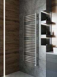 GROTA QUADRO Полотенцесушитель электрический 600x1514 полированная нерж.сталь
