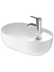 Раковина Duravit Luv 420х270 шлифованная, белая, выпуск с керамической крышкой 0381420000