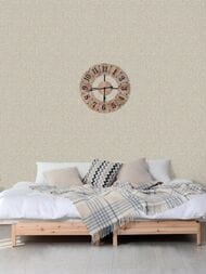 Обои виниловые на флизелине Grandeco Flora (1,06х10,05) ткань, коричневые R118018 (рул.)