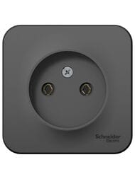 Розетка Systeme Electric BLANCA наружная без заземления изол.пл., 16А, 250В, антрацит BLNRA000116