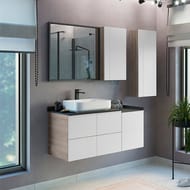 Зеркало COMFORTY Бредфорд-75 (900х800х150) подвесное, серый графит 00-00009966