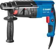 Перфоратор ЗУБР SDS-plus ЗП-24-750 К, 750 Вт, 1100 об/мин, 4500 уд/мин, 3 режима, реверс, в кейсе
